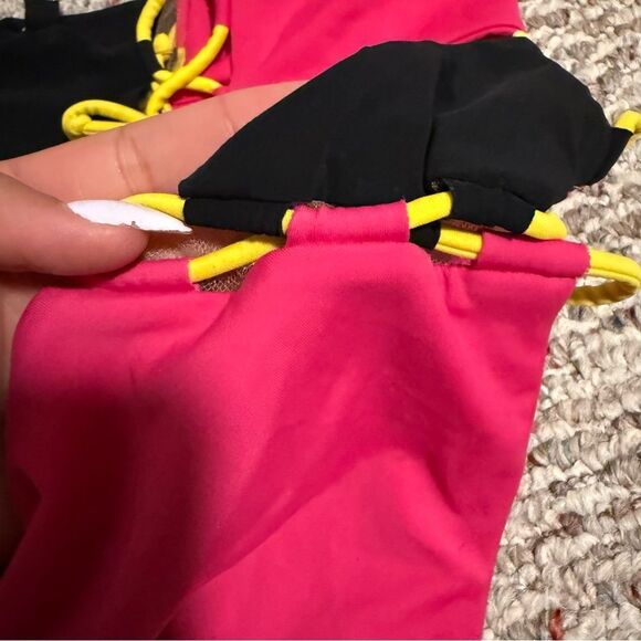 Agent Provocateur Jojo Pink Colorblock Bikini- Size 2/3 Small - Picture 10 of 13